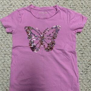 Crewcuts Lavender Sequin Butterfly Tee